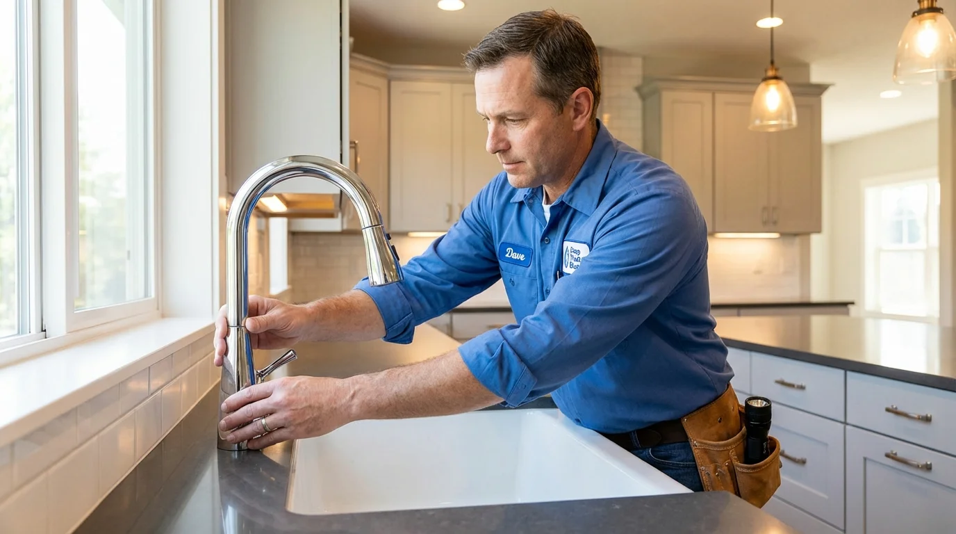 Kitchen faucet installation by Johns Plumbing LLC in Roscommon