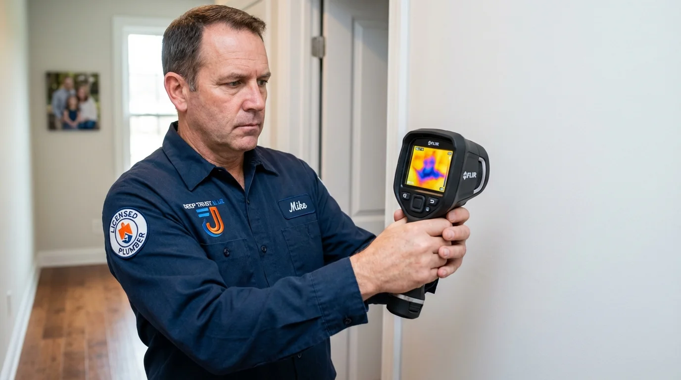 Thermal imaging leak detection by Johns Plumbing LLC in Roscommon